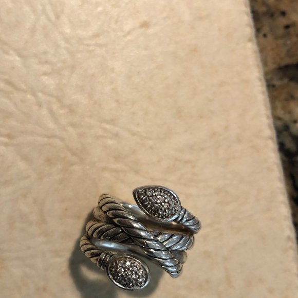 David Yurman Silver and Diamonds Ring